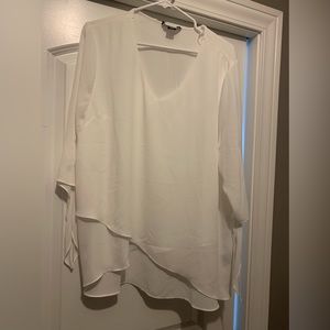 Charlie Paige White Layered Blouse L/XL